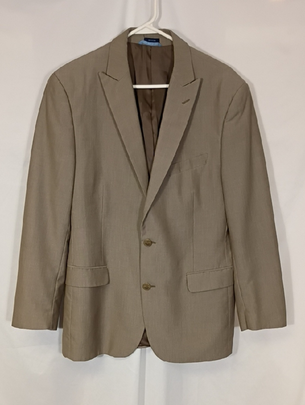 EUC Made By Cam Newton Taupe Blazer Two Button Suit Jacket Mens Size 42 Regular